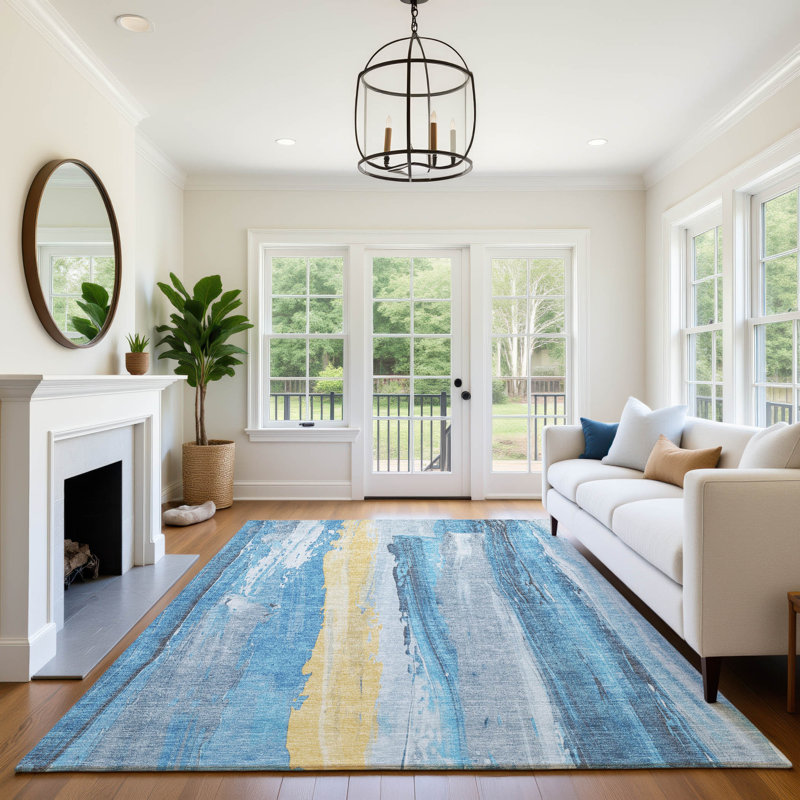 Premium Machine Washable Arnoldina AMF1845 Abstract Rug, Rectangle 5' x 7'6"