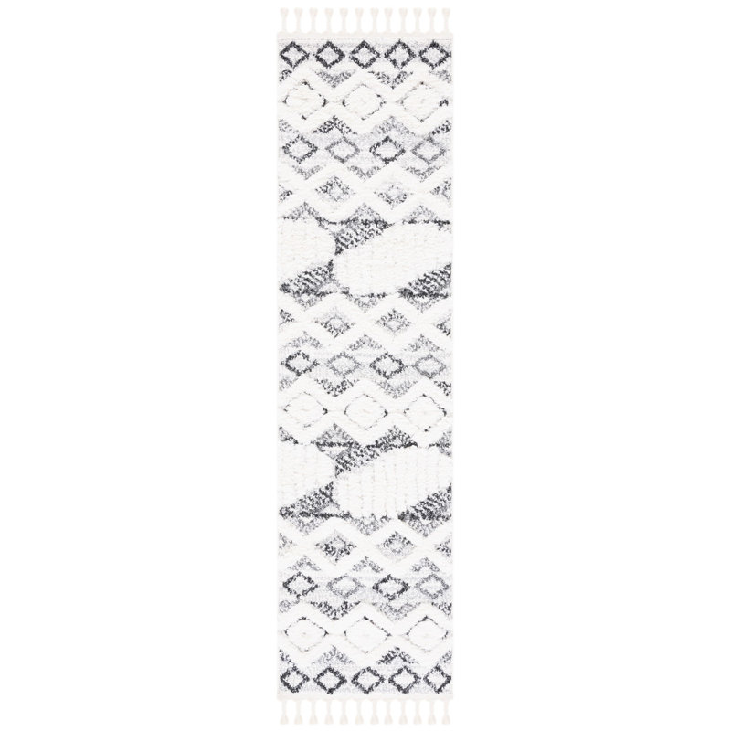 Tapis performance à poils longs style marocain, Tapis de couloir 2 pi 3 po x 8 pi