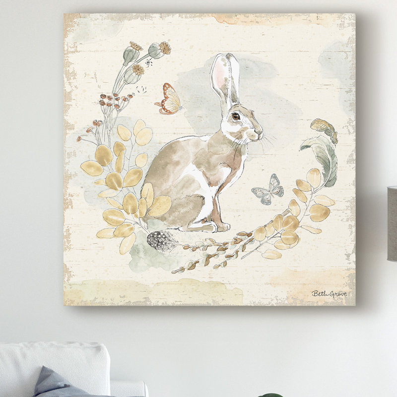 «Woodland Wreath X» par Beth Grove, reproduction sur toile, H 24 po x l 24 po x P 2 po