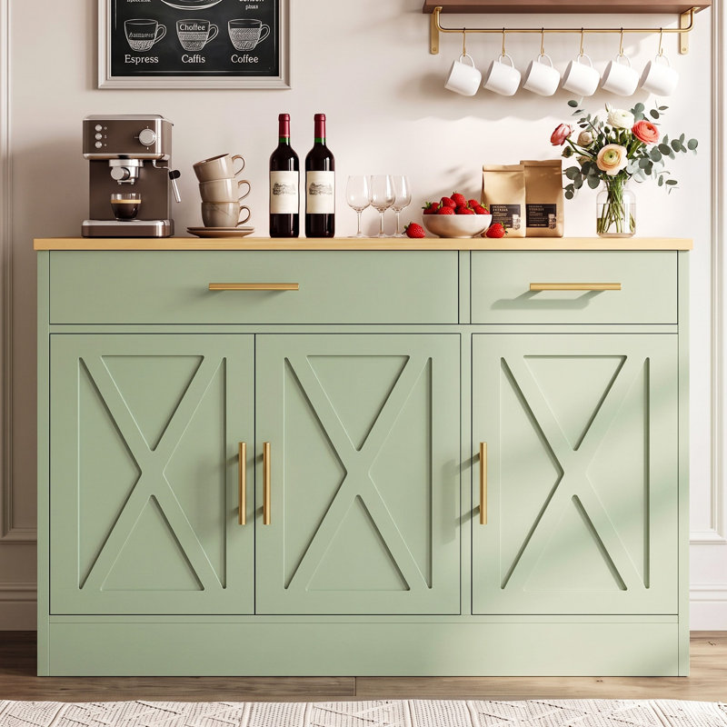 Buffet de 108 cm de large, Vert