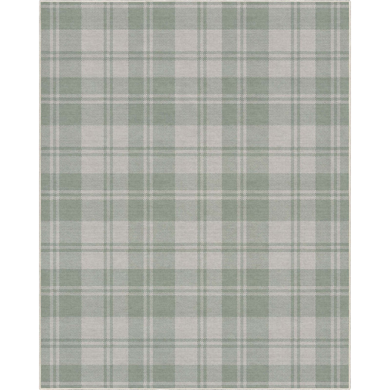 Tapis vert tissé à plat Kehr, Rectangle 5 pi x 7 pi