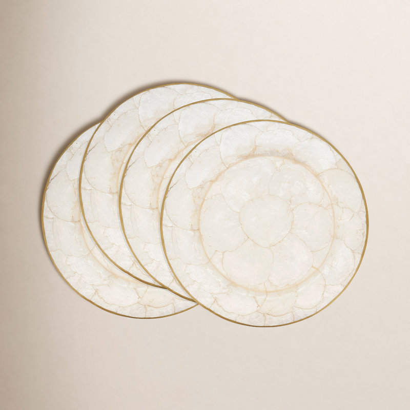 Polished Capiz Charger Plate (Set of 4), Gold