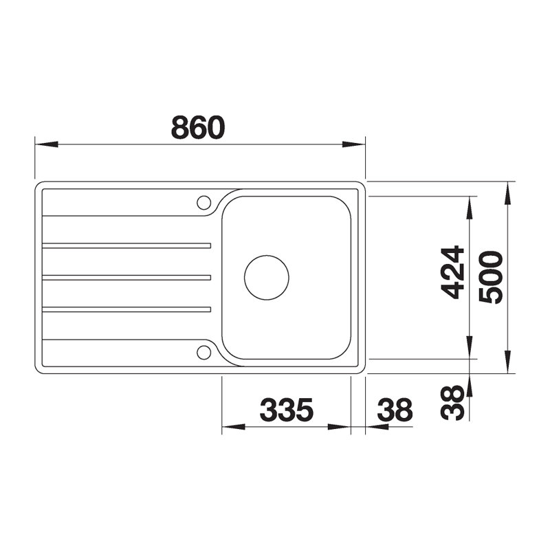 Lemis Single Bowl Inset Kitchen Sink