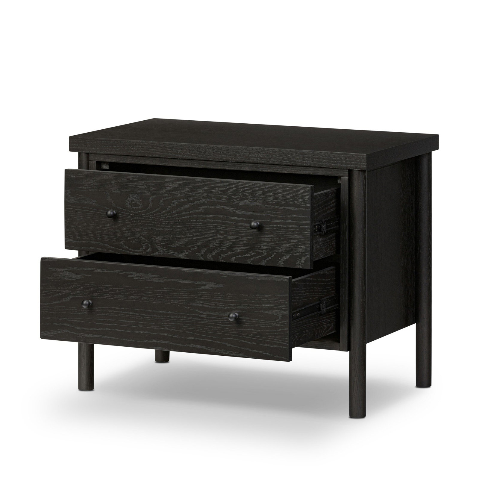 Linda Oak Nightstand, Ebony Oak