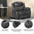 Set of 2 Faux Leather 360° Swivel Rocker Recliner Chairs, Overstuffed Manual Adjustable Reclining Single Sofa with Side Storage Pocket, Ergonomic Lounge Chairs for Living Room Bedroom Home Theater-105706614