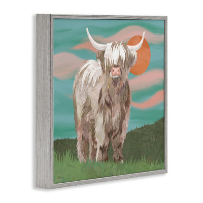 Cattle on Western Ranch Framed Giclee Art, design by Cat Thurman Designs