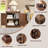 Jaimar 24"W Farmhouse Square End Table with Charging Station&Adjustable Storage Shelf-1440454478-1440454481