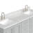 73'' Double Bathroom Vanity with Carrara Marble Top-93359228
