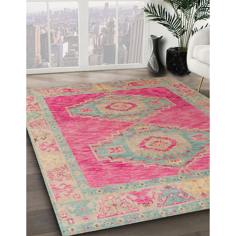 Cirack Abstract Indoor Rug, Round 5'