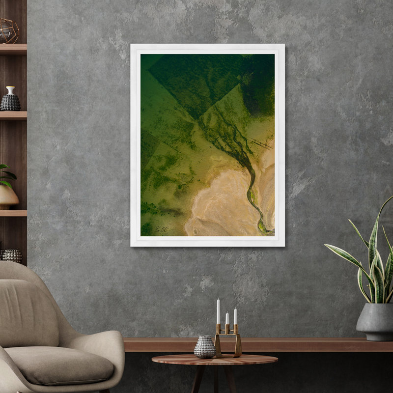 Johnson Point III by Tim Klein - Picture Frame Photograph, White, 42" H x 27" W x 1.5" D