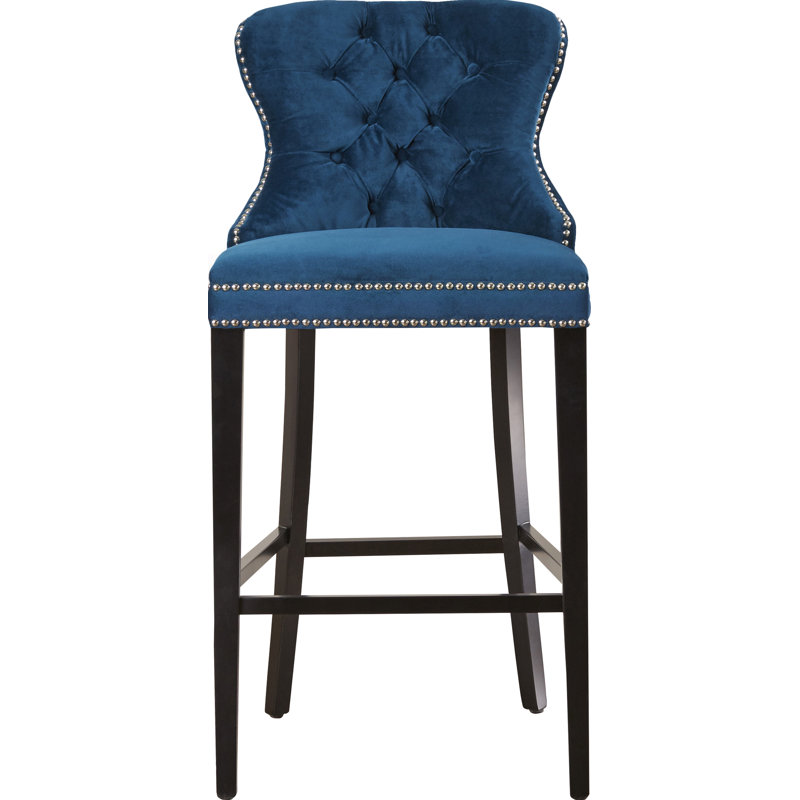 Tabouret de bar 30 po Mejia, Bleu Cambridge