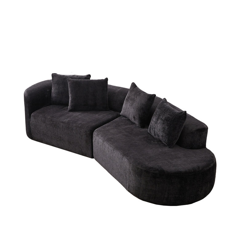 Modern Upholste Oversized Sectional Sofa, Right Hand Facing