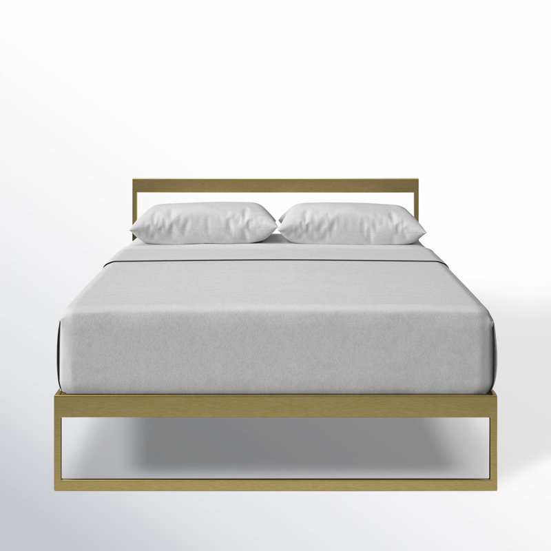 Aston Open-Frame Bed, Queen, Gold