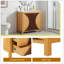 Meuble-lavabo de style moderne Mid-Century 30 po avec lavabo - Armoire autoportante en bois artistique avec 3 tiroirs et porte à fermeture en douceur, panneau à cannelures bicolore