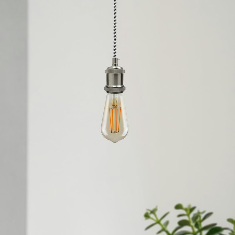 1 - Light Single Pendant, Satin Nickel