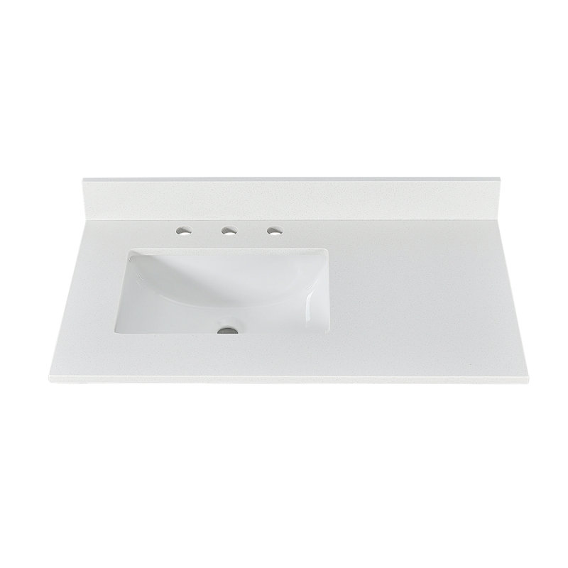 36 Quartz Material 1 Single Bathroom Vanity Top Yes Sink