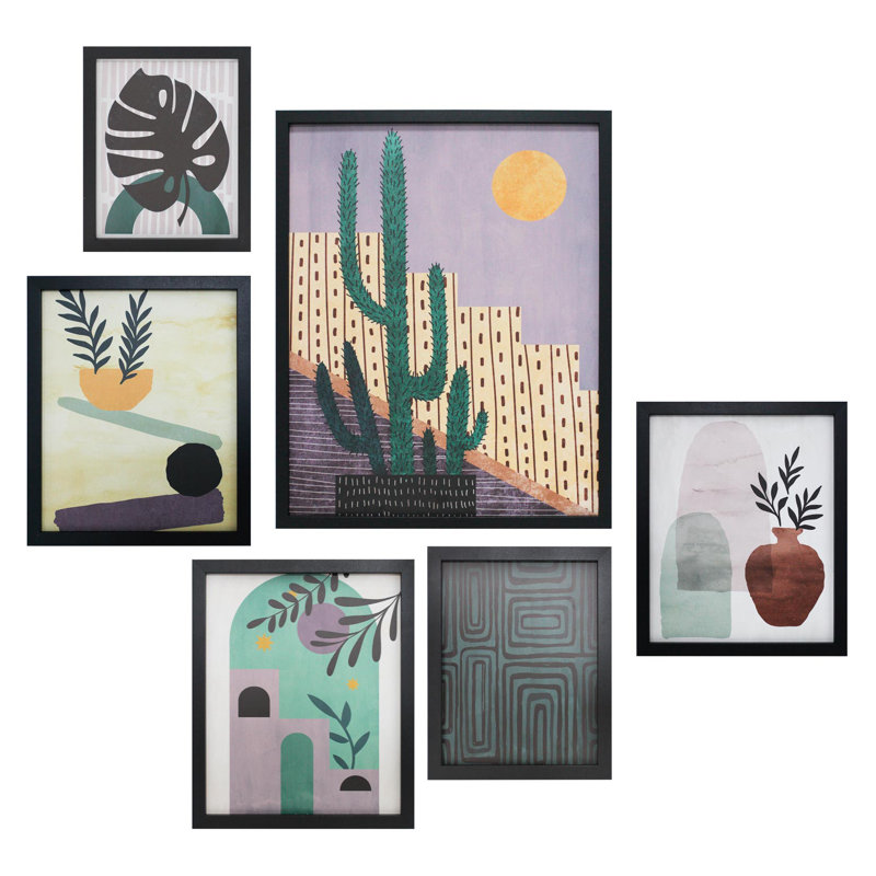 6 Piece Single Picture Frame Set on Canvas