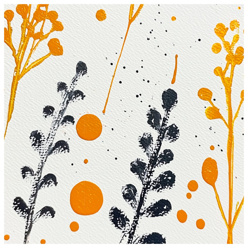 Tapisserie florale - Art mural, H 68 po x l 80 po avec 4 œillets