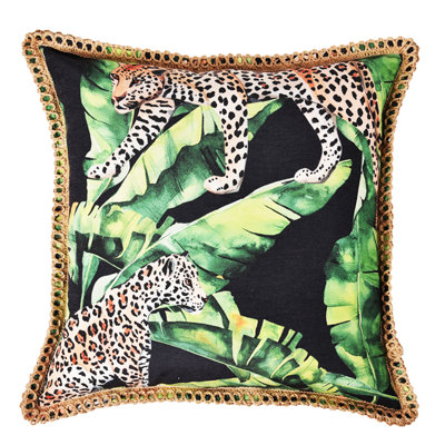 Royal Bengal Print Distressed Lumbar Pillowcover