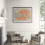 Monumental Map of Paris' Framed Graphic Art Print on Glass