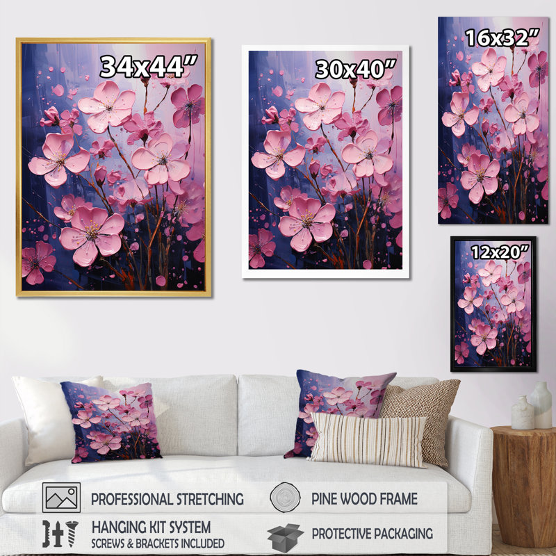 Impression néon sur toile, H 32 po x l 16 po x P 1 po, Toile tendue