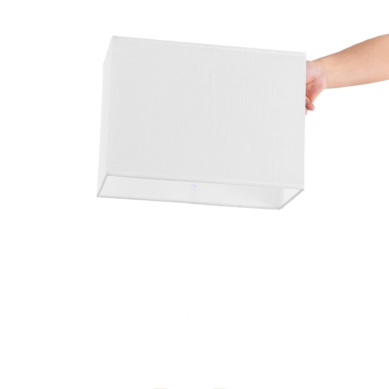Abat-jour blanc rectangulaire