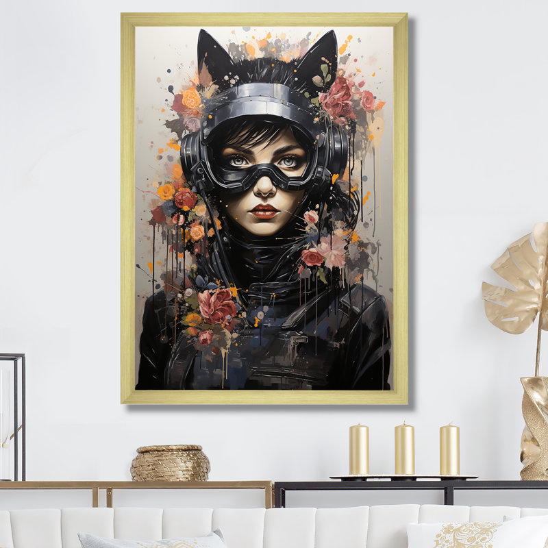 Art sur toile, "Cateline Blooms II", Cadre doré simple, H 20 po x l 12 po x P 1 po