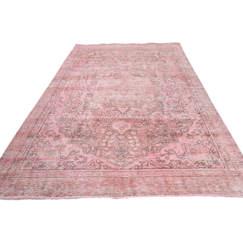 Tapis rectangulaire brun / crème / rose 5 pi 7 po x 9 pi 2 po Zeitona