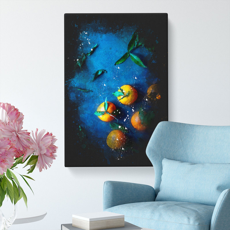 Fresh Oranges - Wrapped Canvas Painting, 91cm H x 60cm W x 3cm D