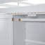 Lit mezzanine double en bois avec garde-robe intégrée, bureau, tablettes et tiroirs, blanc