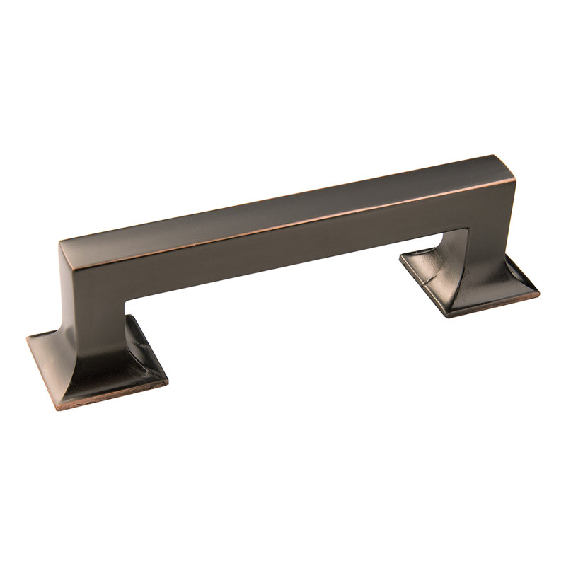 Studio Collection Handle Pull - 3-3/4" Center to Center Cabinet Pull Oil-Rubbed Bronze Highlighted - Transitional Hardware for Drawers & Cabinets
