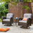 8 - Person Rattan Sectional Seating Group With 2 Swivel Chairs & Fire Table