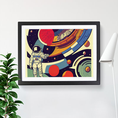 Retro Astronaut Vol.1 1 Piece Single Picture Frame Painting
