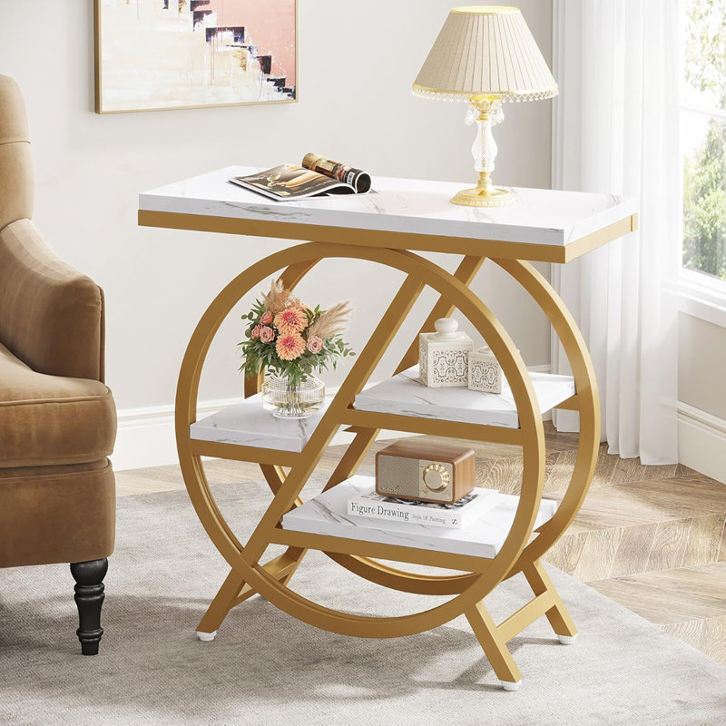 Table de bout étroite à 3 niveaux