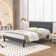 Kempst Upholstered Platform Bed Frame/Mattress Foundation with Height Adjustable Headboard