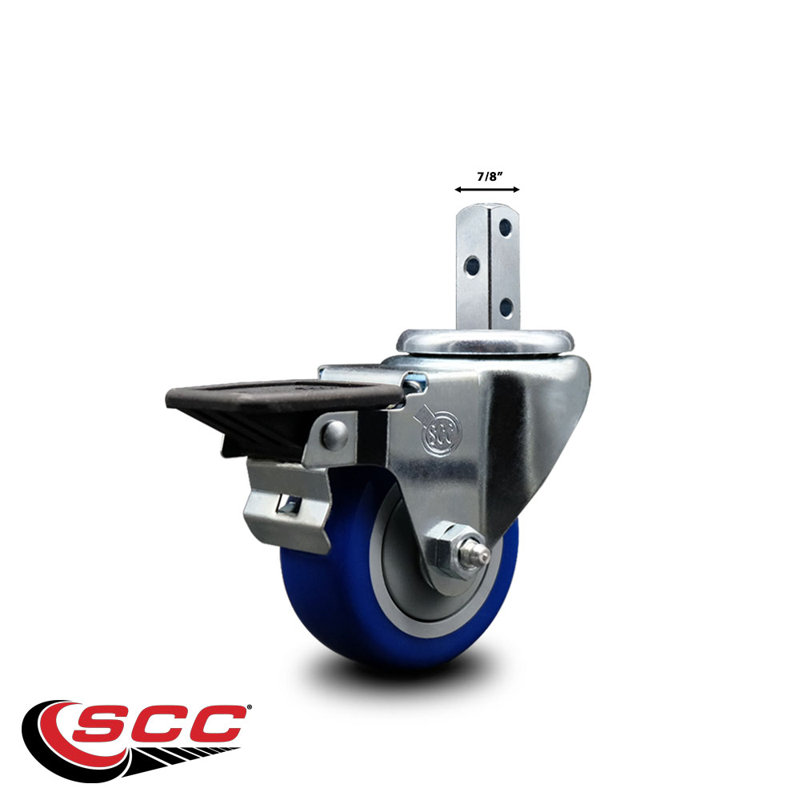 Polyurethane Casters, Blue