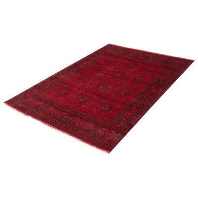 One-of-a-Kind 6'7" X 9'9" New Age Wool Area Rug in Red