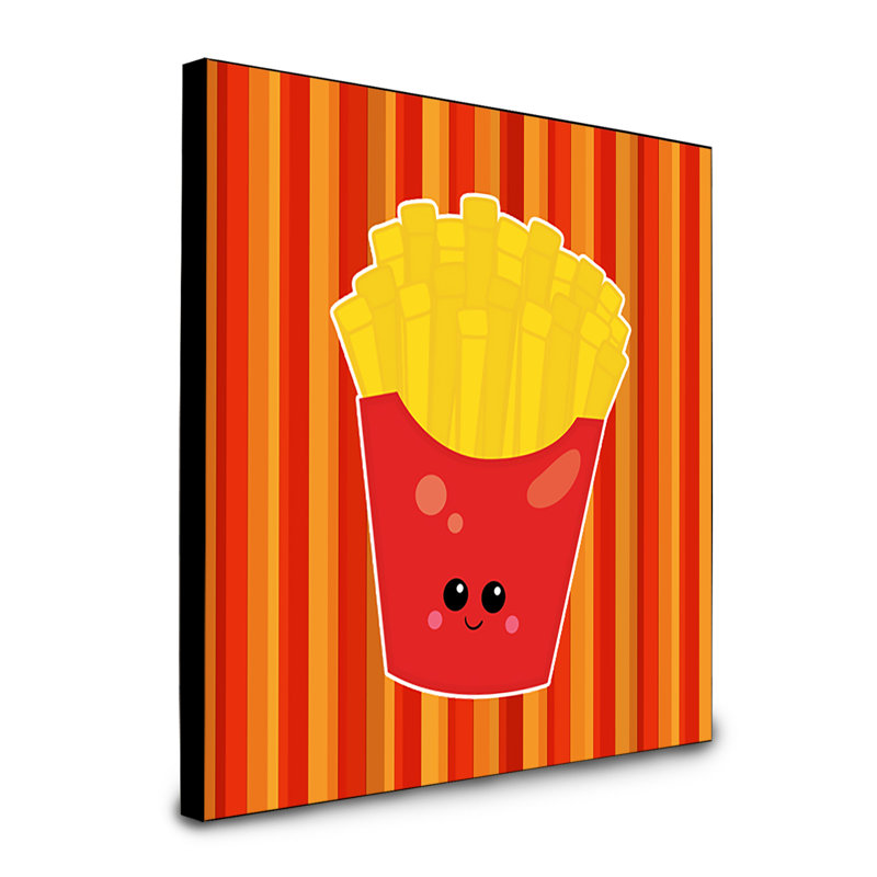 Panneau mural d’art à visage frites french Artington