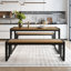 Ezzah Dining Set, Dining Table with Benches-680411278-746919456-746919459