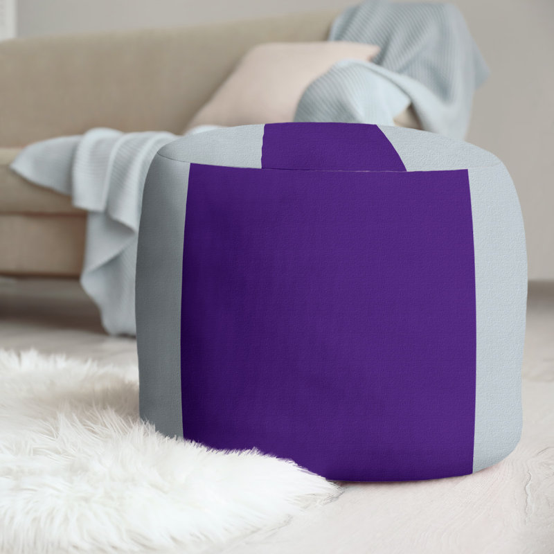 repose-pieds rond 20,5", Argenté / mauve