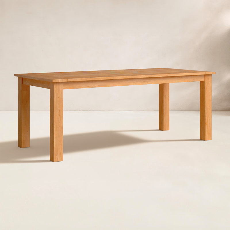 Echols Outdoor Solid Teak Wood Dining Table