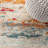 Lasley Contemporary POP Modern Abstract Brushstroke Cream/Blue Rug-909739031