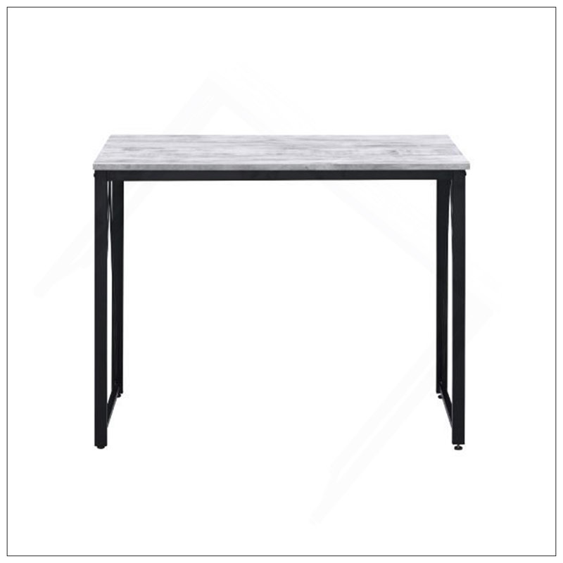 Zaidin Antique White& Black Finish Writing Desk, 28" H x 35" W x 18" D, Antique White
