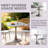 Space-saving Modern Dining Tables, 31.5" Mdf Grey, Chic Mid-century Style