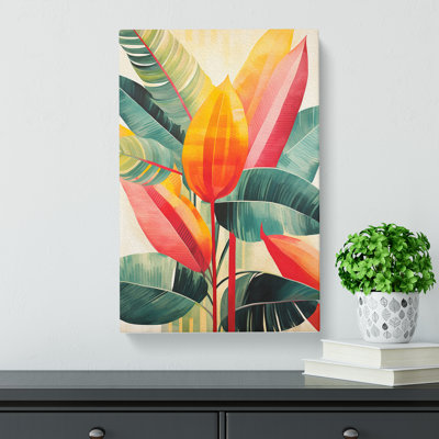 Tropical Leaf Constructivism No.2 - Wrapped Canvas