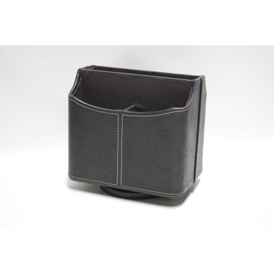 Faux Leather Desk Organizer