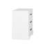 Table de chevet à 3 tiroirs, table de bout à 3 tiroirs Yazeed, avec rangement pour la chambre à coucher, le bureau et le salon, P 16,25 po x l 27,5 po x H 26,75 po, blanc-1371578651