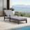 Chaise longue d'extérieur à double usage en teck et osier Arlo (ensemble de 2)