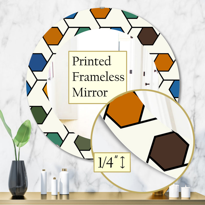 Miroir mural Honeycomb 7, H 31,5 po x l po