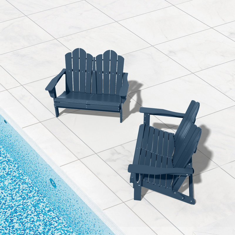 Wolak Outdoor Adirondack Chair, Blue